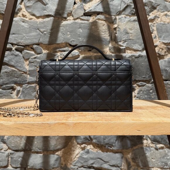 Dior My Dior Black Lambskin Cannage Mini Bag - Picture 6 of 16